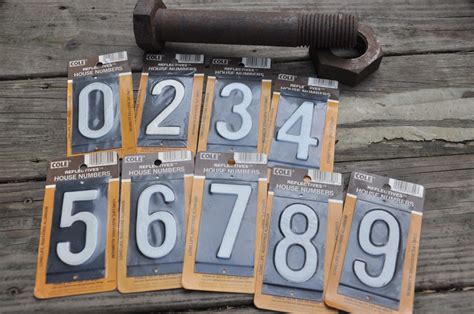 vintage house numbers metal|reflective metal house number signs.